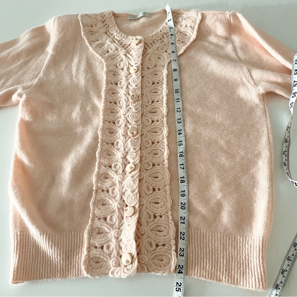Cottagecore vintage knit sweater pink M - Picture 8 of 8